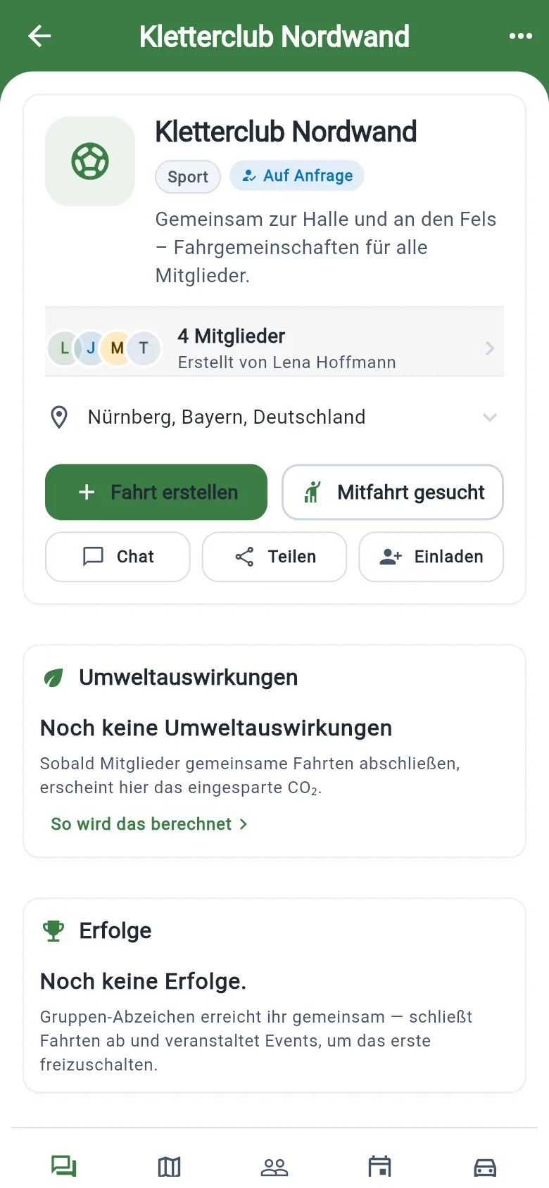 A group page in the Vodoro app